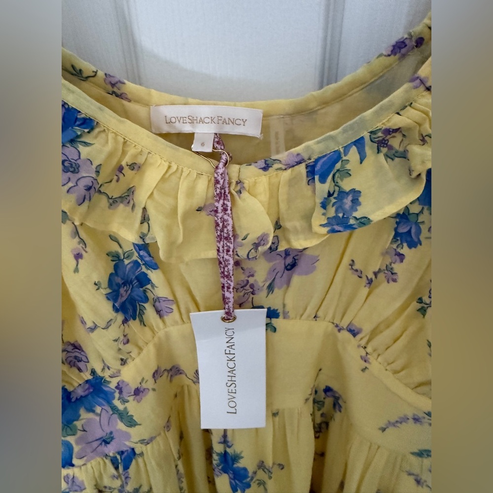 NWT Love Shack Fancy Emory Dress Sunshine Garden - Picture 8 of 9